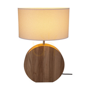 Stolní lampa Logan, olejovaný dub/matný nikl, krémovo-stříbrné stínidlo, 1xE27, 36 cm 2 Stolní lampa Logan, olejovaný dub/matný nikl, krémovo-stříbrné stínidlo, 1xE27, 36 cm small 2