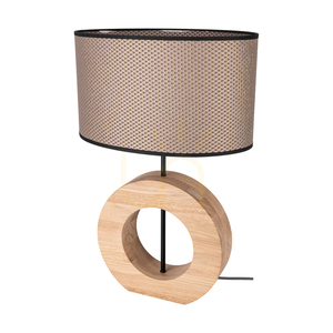 Stolní lampa Logan, olejovaný dub/černá, hnědo-černo-zlatý stínidlo, 1xE27, 36 cm 0 Stolní lampa Logan, olejovaný dub/černá, hnědo-černo-zlatý stínidlo, 1xE27, 36 cm small 0