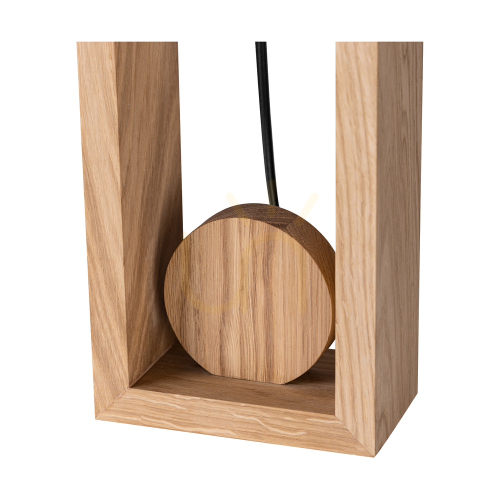 Náhled Stolní lampa Logan, olejovaný dub/černá, bílé stínidlo, 1xE27, 30 cm Stolní lampa Logan, olejovaný dub/černá, bílé stínidlo, 1xE27, 30 cm