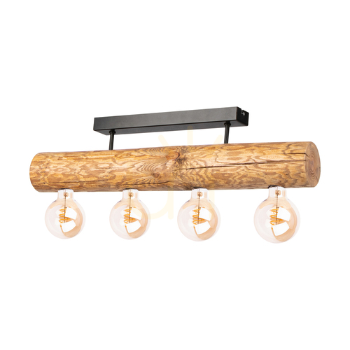 Kontrola Stropní svítidlo Core, hnědé/černé, 4xE27, 70 cm