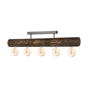 Stropní svítidlo Core, ořech/černá, 5xE27, 90 cm 0 Stropní svítidlo Core, ořech/černá, 5xE27, 90 cm small 0