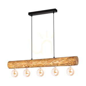 Závěsné svítidlo Core, hnědé/černé, 5xE27, 90 cm small 0