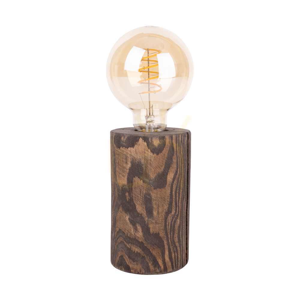 Stolní lampa Core z ořechového dřeva, 1xE27, Ø 8–12 cm