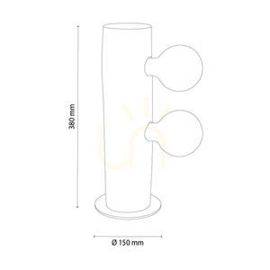 Stolní lampa Core, ořech/černá, 2xE27, Ø15 cm 1 Stolní lampa Core, ořech/černá, 2xE27, Ø15 cm small 1