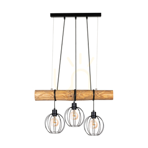 Závěsné svítidlo Lumo, hnědé/černé, 3xE27, 70 cm small 0