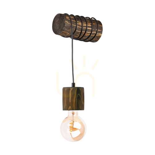 Kontrola Nástěnné svítidlo Skog, ořech, 1xE27, 20 cm