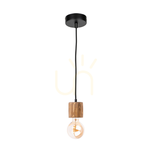 Kontrola Závěsné svítidlo Skog, hnědé/černé, 1xE27, Ø 10 cm
