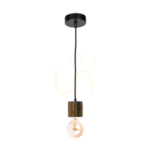 Závěsné svítidlo Skog, ořech/černá, 1xE27, Ø10 cm small 0