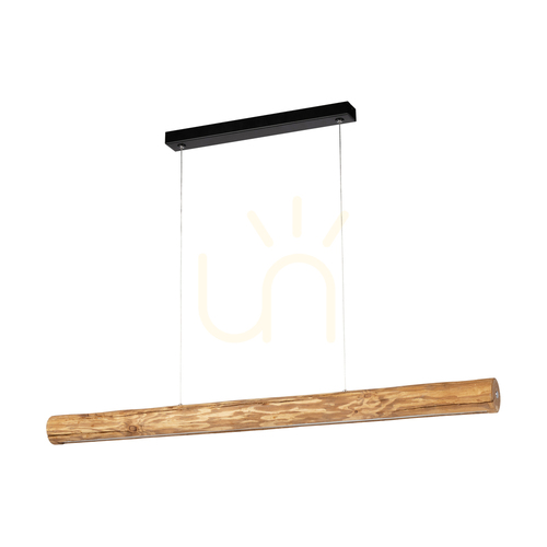 Kontrola Závěsné svítidlo Vudovi, ořech/černá, 1xLED 45 W, 115 cm