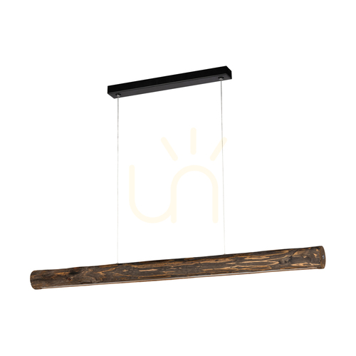 Kontrola Závěsné svítidlo Vudovi, ořech/černá, 1xLED 45 W, 115 cm