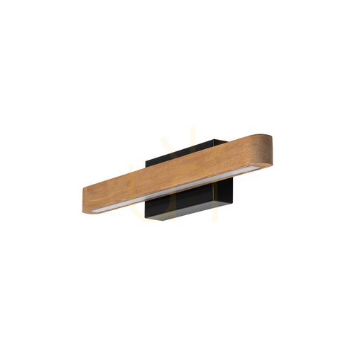 Kontrola Nástěnné svítidlo Forestier, hnědé/černé, 1xLED, 7 W, 40 cm