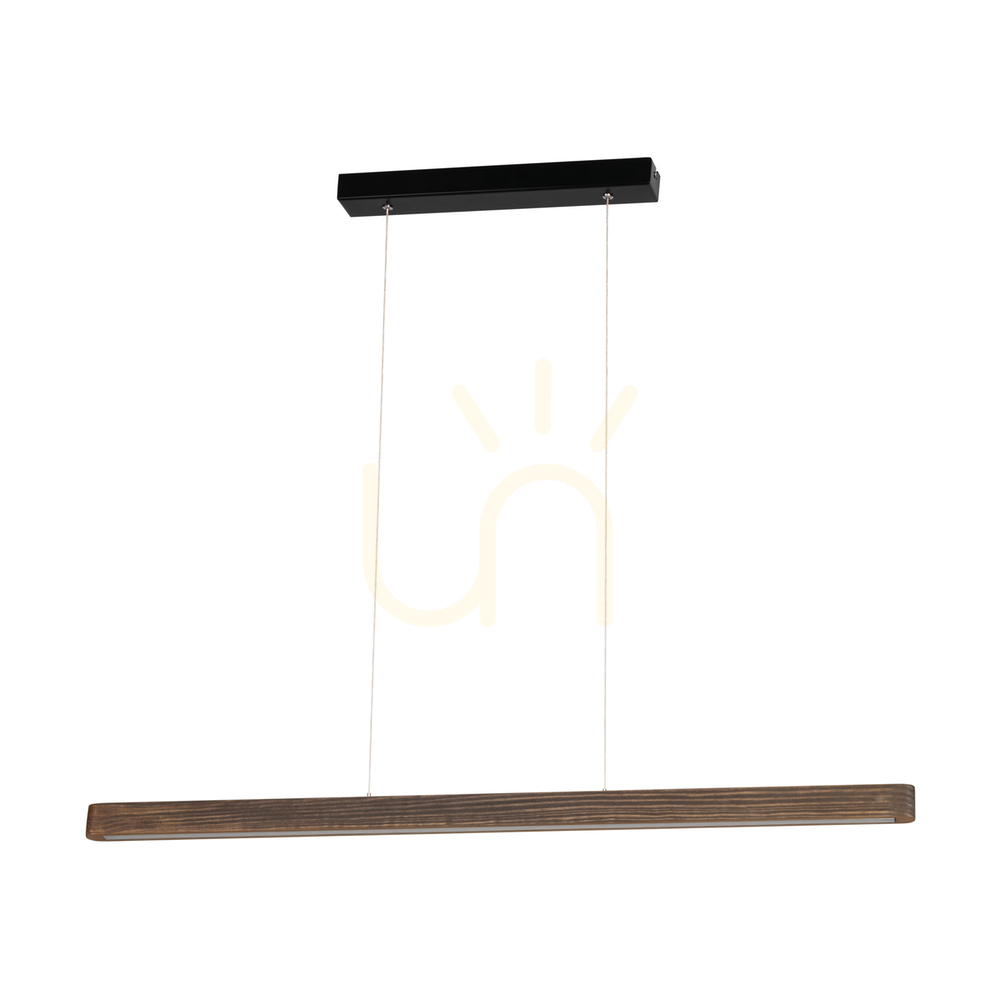 Forestier Pendant Light, Walnut/Black, 1xLED, 17 W, 90 cm