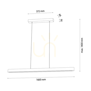 Závěsné svítidlo Forestier, hnědé/černé, 1xLED 23 W, osvětlení nahoru i dolů, 118 cm small 1