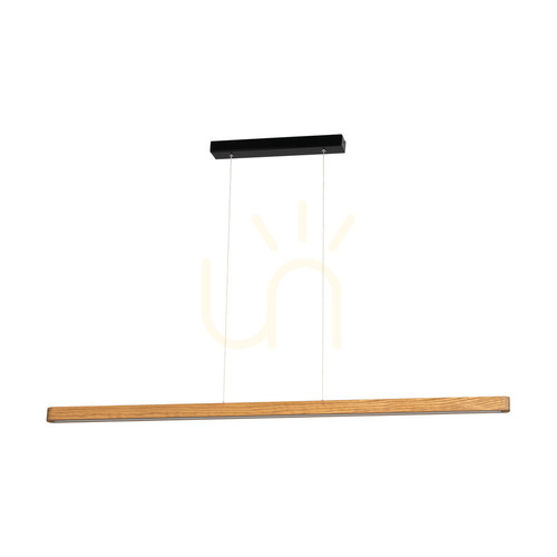Kontrola Závěsné svítidlo Forestier, hnědé/černé, 1xLED 23 W, osvětlení nahoru i dolů, 118 cm