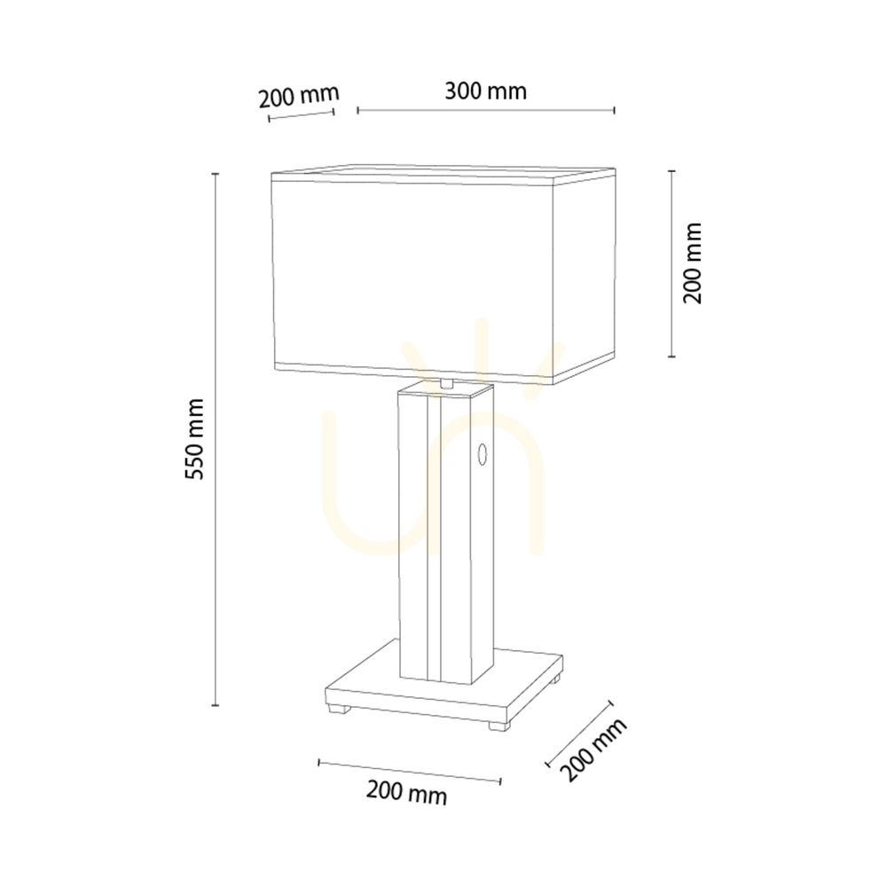 Náhled Stolní lampa Flamo, ořech/černá, bílé stínidlo, 1xE27 + 1xLED 4,6 W, 30 cm Stolní lampa Flamo, ořech/černá, bílé stínidlo, 1xE27 + 1xLED 4,6 W, 30 cm