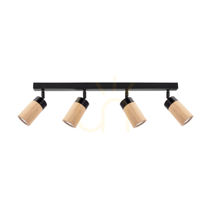Stropní svítidlo Artemis, olejovaný dub/černá, 4xGU10, 6 W, 75 cm small 0