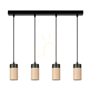 Závěsné svítidlo Artemis, olejovaný dub/černá, 4xGU10, 6 W, 75 cm 0 Závěsné svítidlo Artemis, olejovaný dub/černá, 4xGU10, 6 W, 75 cm small 0
