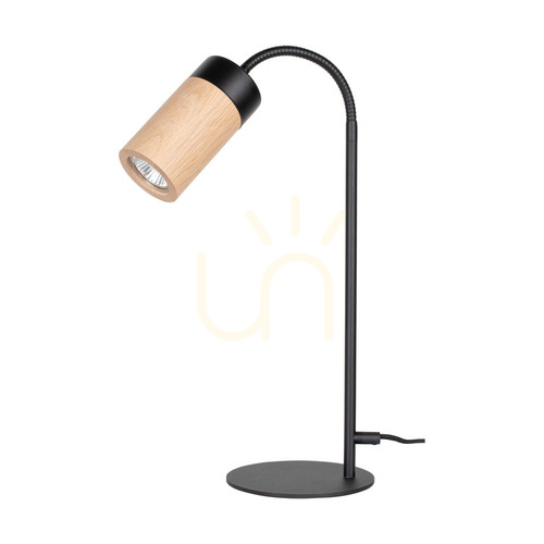 Kontrola Stolní lampa Artemis, olejovaný dub/černá, 1xGU10, 6 W, 20 cm
