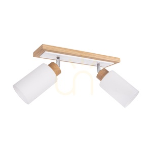 Stropní svítidlo Bella, olejovaný dub/bílá, 2xE27, 54 cm 0 Stropní svítidlo Bella, olejovaný dub/bílá, 2xE27, 54 cm small 0