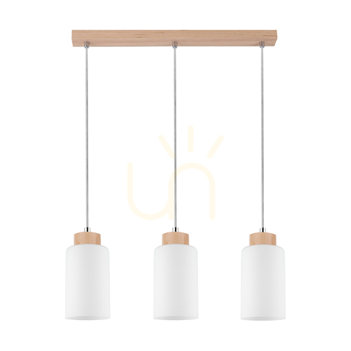 Kontrola Závěsné svítidlo Selva, olejovaný dub, 3xE27, 52 cm