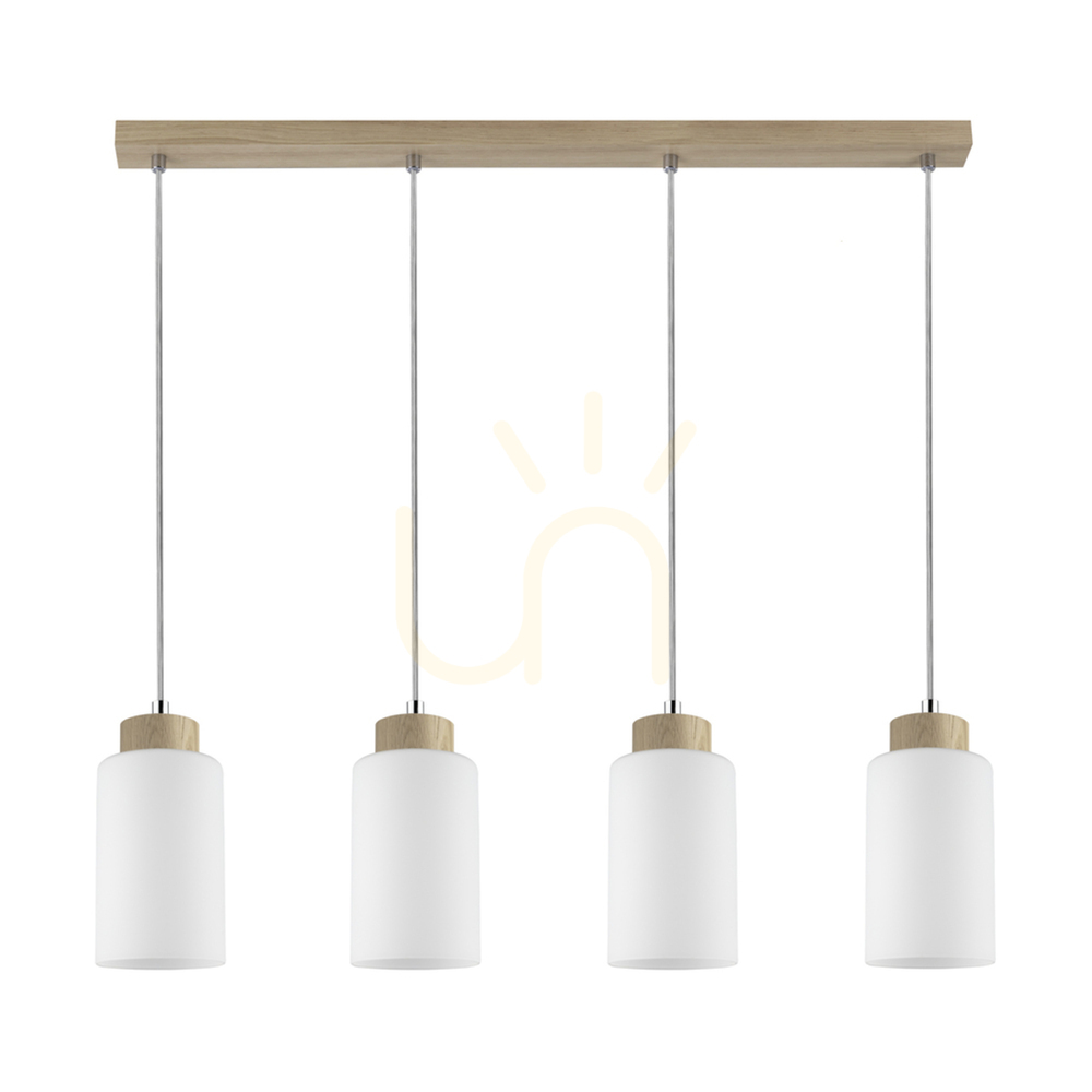 Selva Pendant Light, Oiled Oak, 4xE27, 75 cm