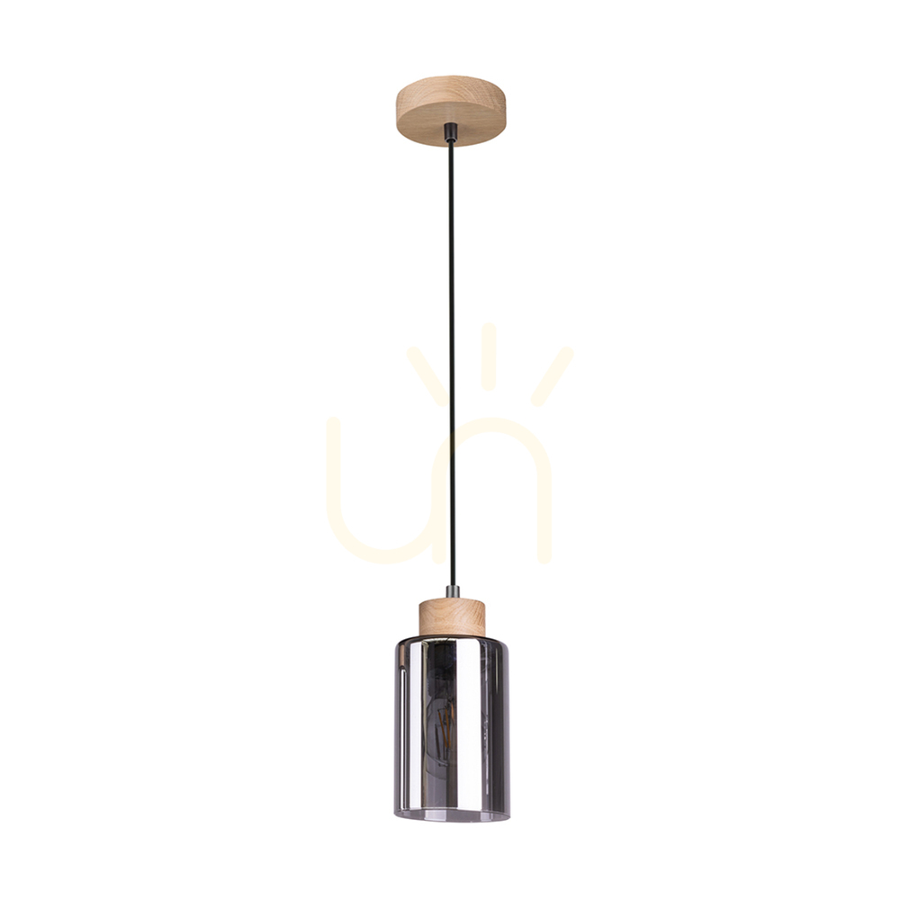 Kontrola Závěsné svítidlo Selva, olejovaný dub, 1xE27, Ø 10 cm Závěsné svítidlo Selva, olejovaný dub, 1xE27, Ø 10 cm
