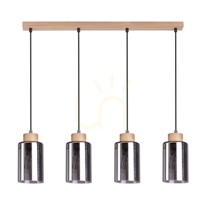 Závěsné svítidlo Selva, olejovaný dub, 4xE27, 75 cm 0 Závěsné svítidlo Selva, olejovaný dub, 4xE27, 75 cm small 0