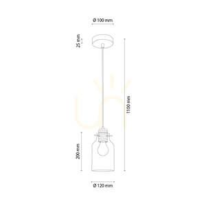 Závěsné svítidlo Allexa, olejovaný dub, 1xE27, Ø 10 cm small 2