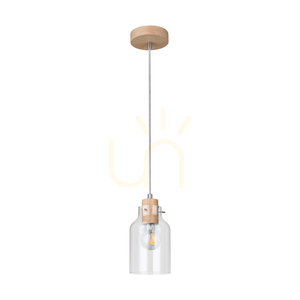 Závěsné svítidlo Allexa, olejovaný dub, 1xE27, Ø 10 cm small 0