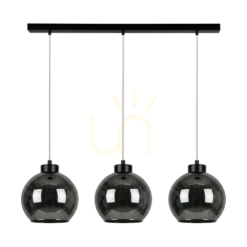 Kontrola Závěsné svítidlo Cameo Black, 3xE27, 100 cm