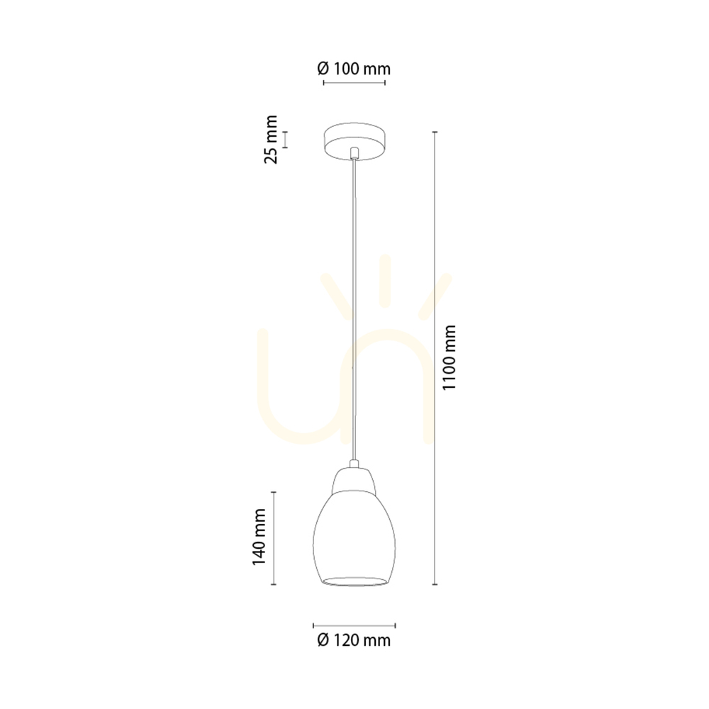 Pohled Závěsné svítidlo Skaja, olejovaný dub, 1xE27, Ø12 cm Závěsné svítidlo Skaja, olejovaný dub, 1xE27, Ø12 cm