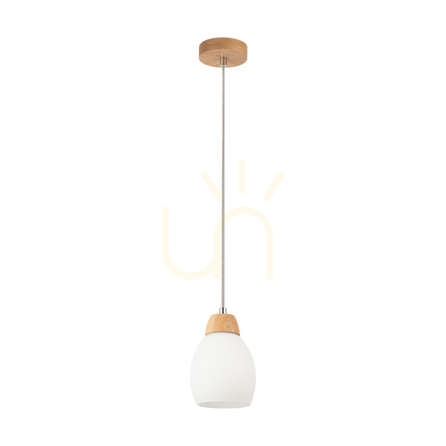 Kontrola Závěsné svítidlo Skaja, olejovaný dub, 1xE27, Ø12 cm