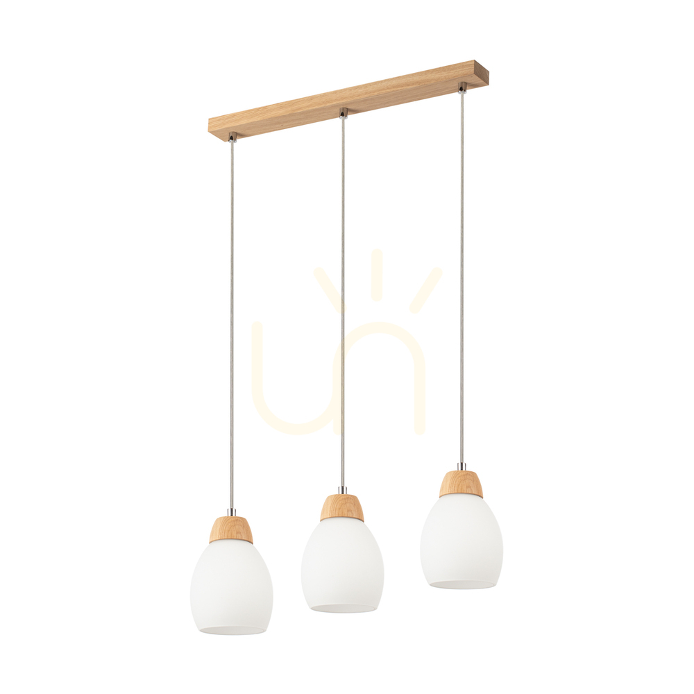 Skaja Pendant Light, Oiled Oak, 3xE27, 54 cm