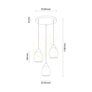 Závěsné svítidlo Skaja, olejovaný dub, 3xE27, Ø33 cm small 2