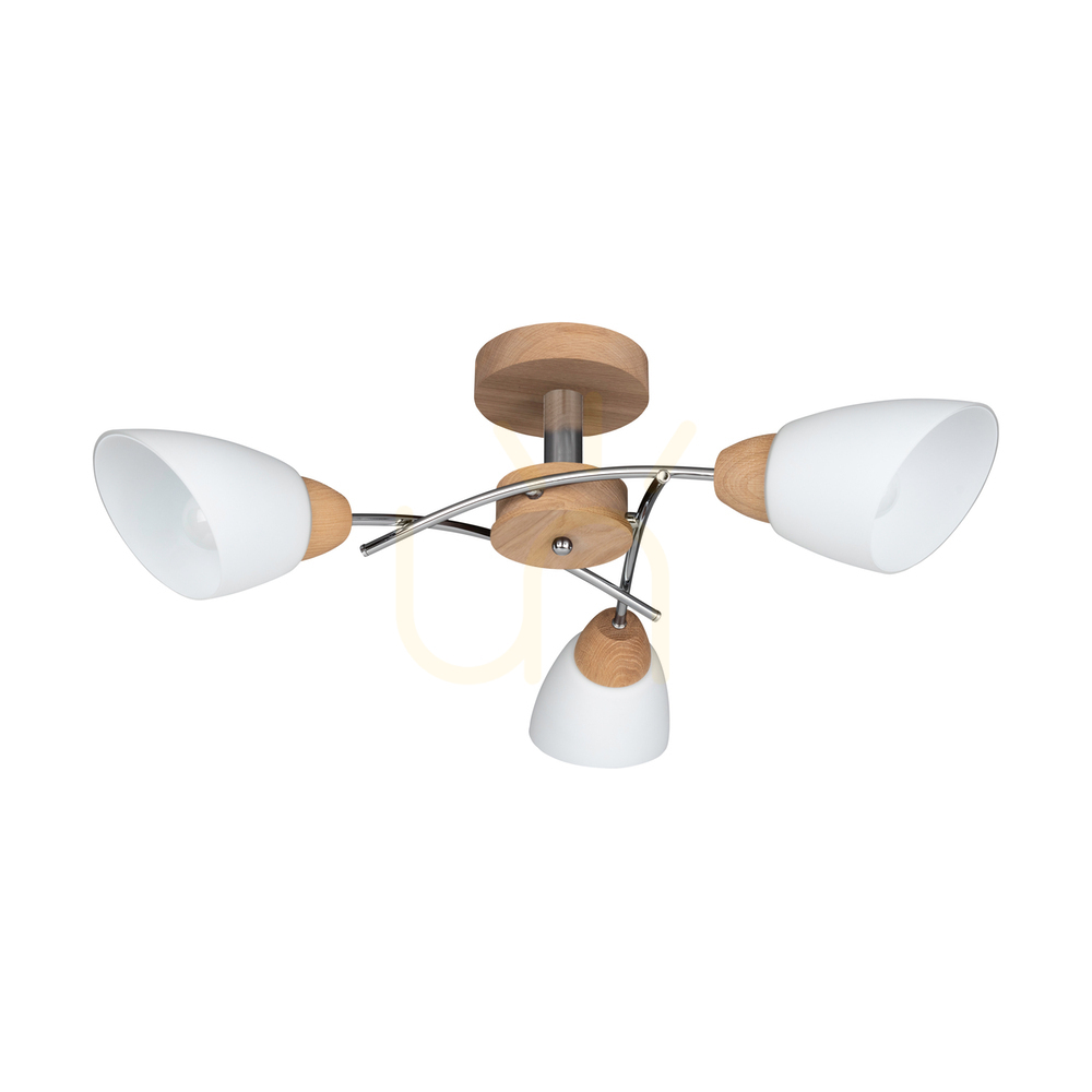 Oska Ceiling Light, Oiled Oak, 3xE27, 70 cm