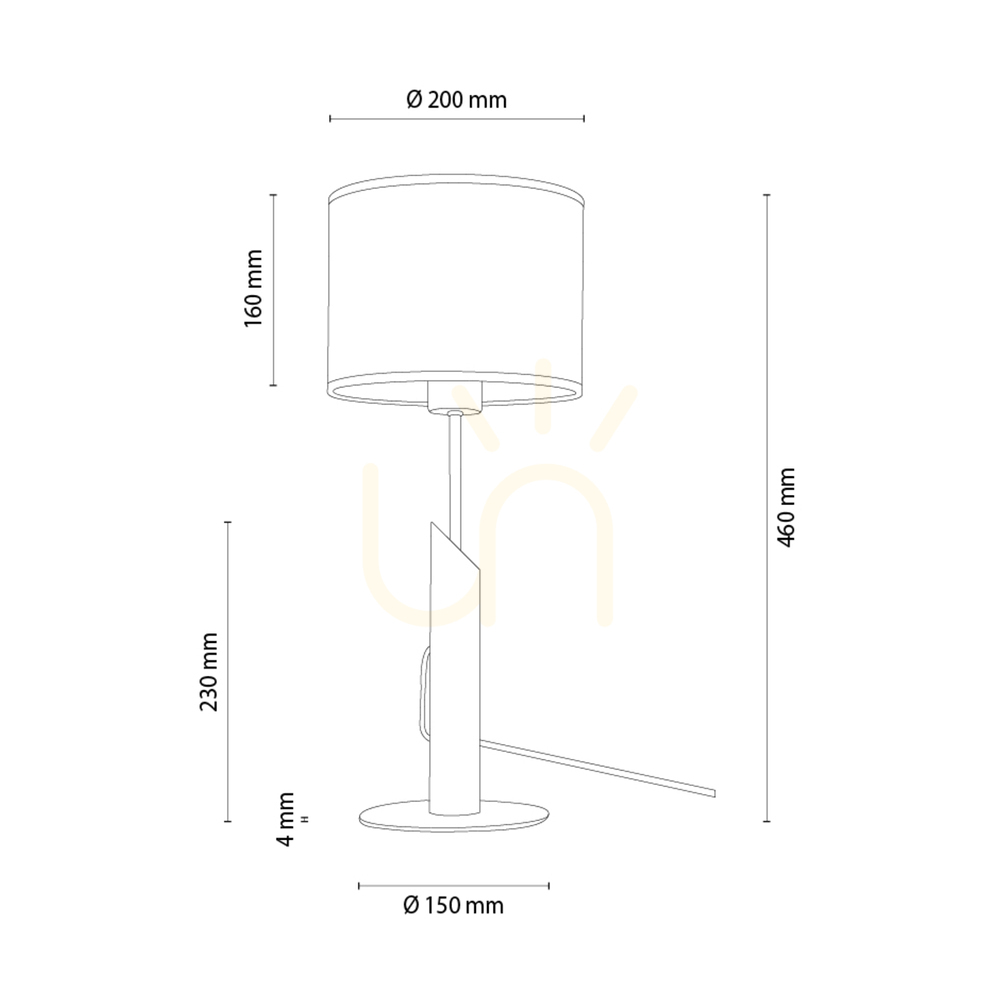 Pohled Stolní lampa Canva, olejovaný dub/černá, béžové stínidlo, 1xE27, Ø20 cm Stolní lampa Canva, olejovaný dub/černá, béžové stínidlo, 1xE27, Ø20 cm