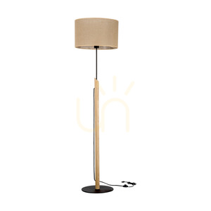 Stojací lampa Brinova CANVA, olejovaný dub/černá, béžové stínidlo, 1×E27, Ø40 cm small 0