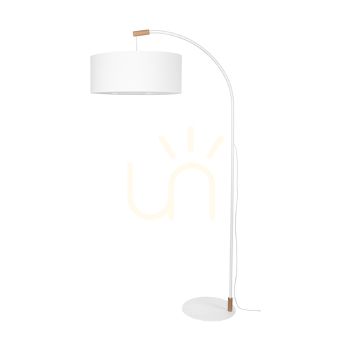 Kontrola Stojací lampa Brindille, olejovaný dub/bílá, bílé stínidlo, 1xE27, 94 cm