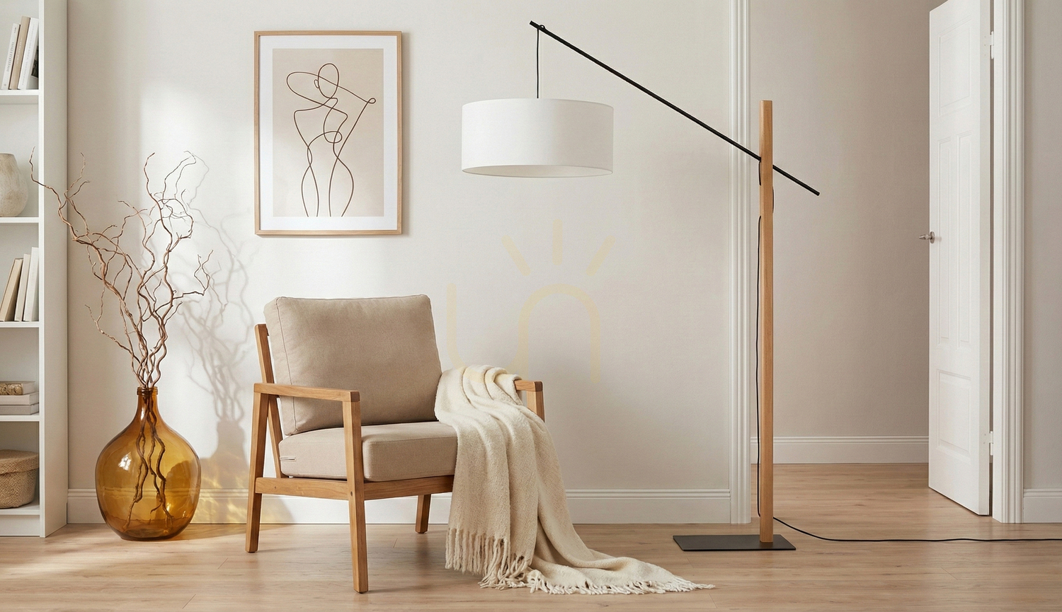 Pohled Stojací lampa Savra, olejovaný dub/černá, bílé stínidlo, 1xE27, 160 cm Stojací lampa Savra, olejovaný dub/černá, bílé stínidlo, 1xE27, 160 cm