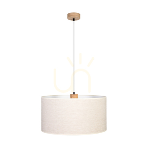 Závěsné svítidlo Dreva, olejovaný dub, béžový stínidlo, 1xE27, Ø50 cm 0 Závěsné svítidlo Dreva, olejovaný dub, béžový stínidlo, 1xE27, Ø50 cm small 0