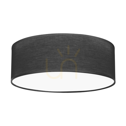 Kontrola Stropní svítidlo Ignis, bílé, černý stínidlo, 3xE27, Ø38 cm