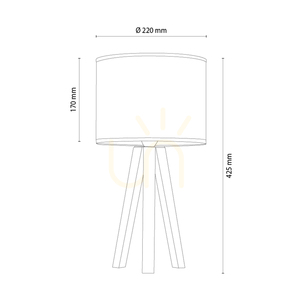 Stolní lampa Solea, hnědá, béžový stínidlo, 1xE27, Ø22 cm 1 Stolní lampa Solea, hnědá, béžový stínidlo, 1xE27, Ø22 cm small 1