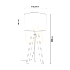 Stolní lampa Solea, hnědá/černá, černé stínidlo, 1xE27, Ø30 cm small 1