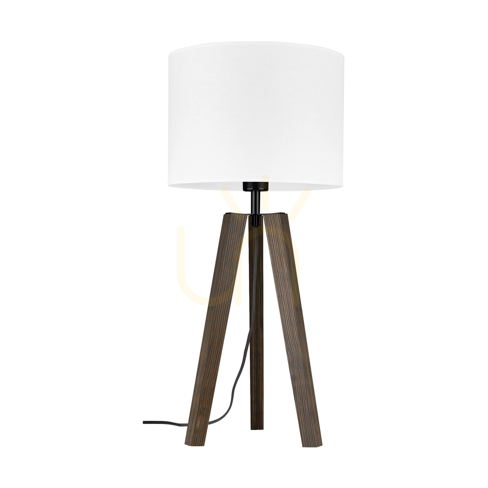 Kontrola Stolní lampa Solea, ořech/černá, bílé stínidlo, 1xE27, Ø30 cm Stolní lampa Solea, ořech/černá, bílé stínidlo, 1xE27, Ø30 cm