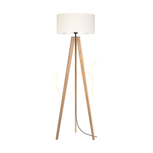 Stojací lampa Solea, olejovaný dub/černá, béžové stínidlo, 1xE27, Ø50 cm 0 Stojací lampa Solea, olejovaný dub/černá, béžové stínidlo, 1xE27, Ø50 cm small 0