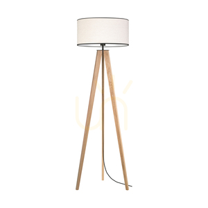 Stojací lampa Solea, olejovaný dub/černá, béžovo-černé stínidlo, 1xE27, Ø50 cm 0 Stojací lampa Solea, olejovaný dub/černá, béžovo-černé stínidlo, 1xE27, Ø50 cm small 0
