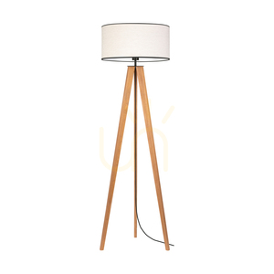 Stojací lampa Solea, hnědá/černá, béžovo-černý stínidlo, 1xE27, Ø50 cm small 0