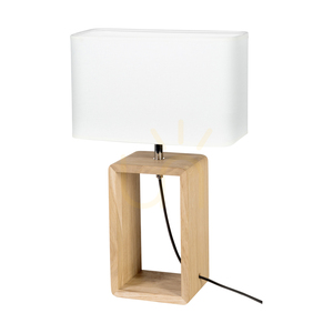 Stolní lampa Silva, olejovaný dub/chrom, bílé stínidlo, 1xE27, 30 cm 0 Stolní lampa Silva, olejovaný dub/chrom, bílé stínidlo, 1xE27, 30 cm small 0