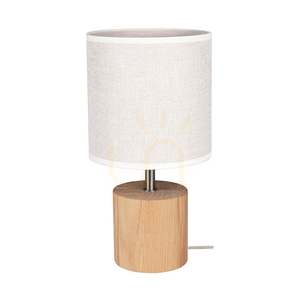 Stolní lampa Arden, olejovaný dub/satén, béžové stínidlo, 1xE27, Ø17 cm 0 Stolní lampa Arden, olejovaný dub/satén, béžové stínidlo, 1xE27, Ø17 cm small 0