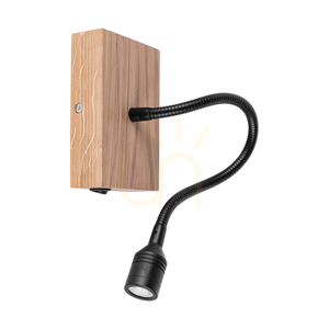 Nástěnné svítidlo Lector, olejovaný dub/černá, 1xLED 2,8 W, 12 cm 0 Nástěnné svítidlo Lector, olejovaný dub/černá, 1xLED 2,8 W, 12 cm small 0